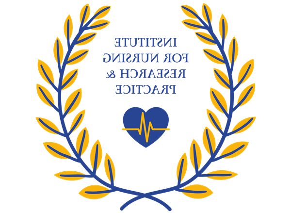 INRP logo - a yellow and blue laurel wreath, with INRP name inside